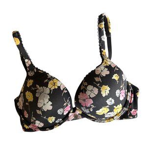Victoria's Secret Push Up Floral Bra Size 34C Body By Victoria Bodycon Lingerie